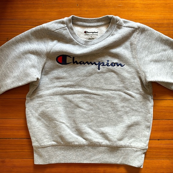 Little boys Champion Powerblend Crewneck Sweatshirt, Classic Script size 6 - Picture 1 of 4